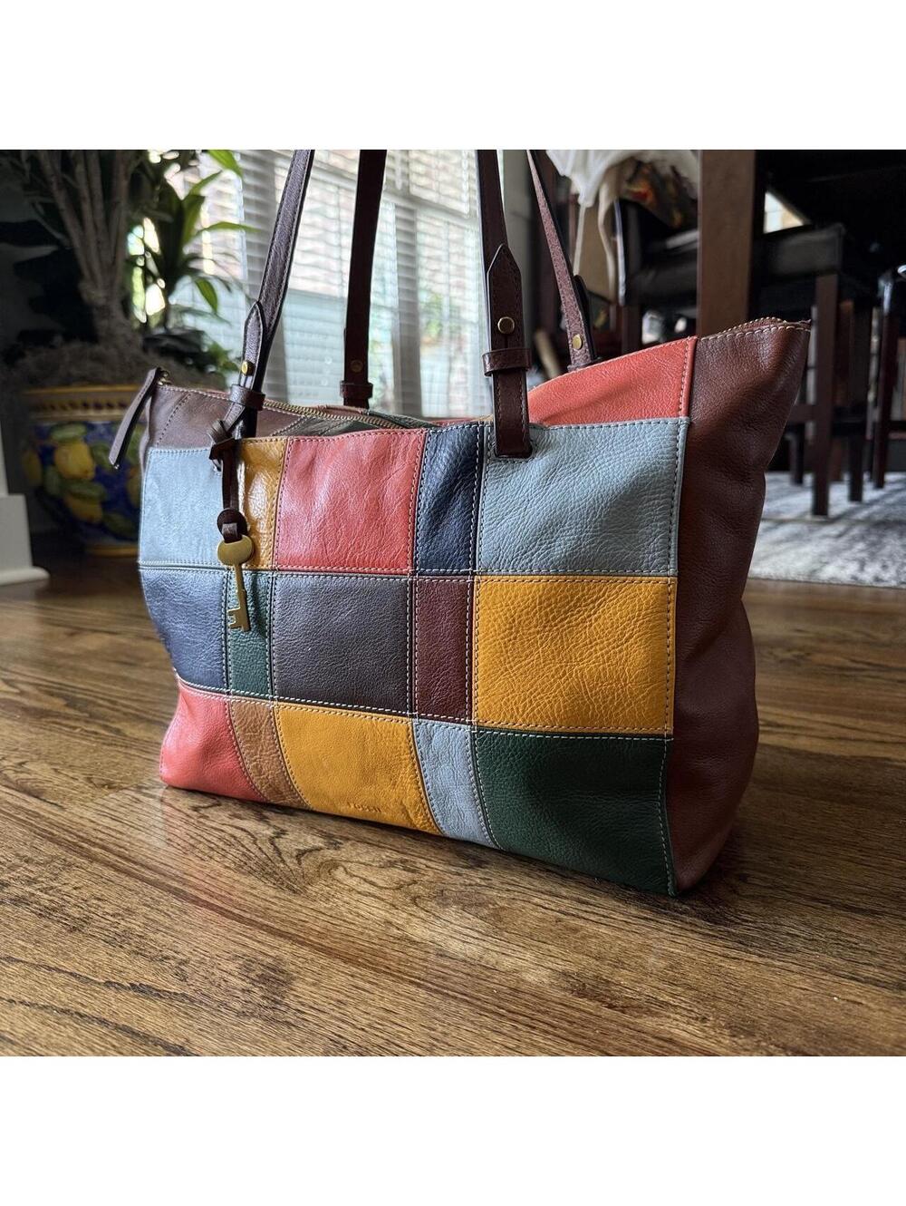 Fossil Patchwork Leather Rachel Tote 🔑